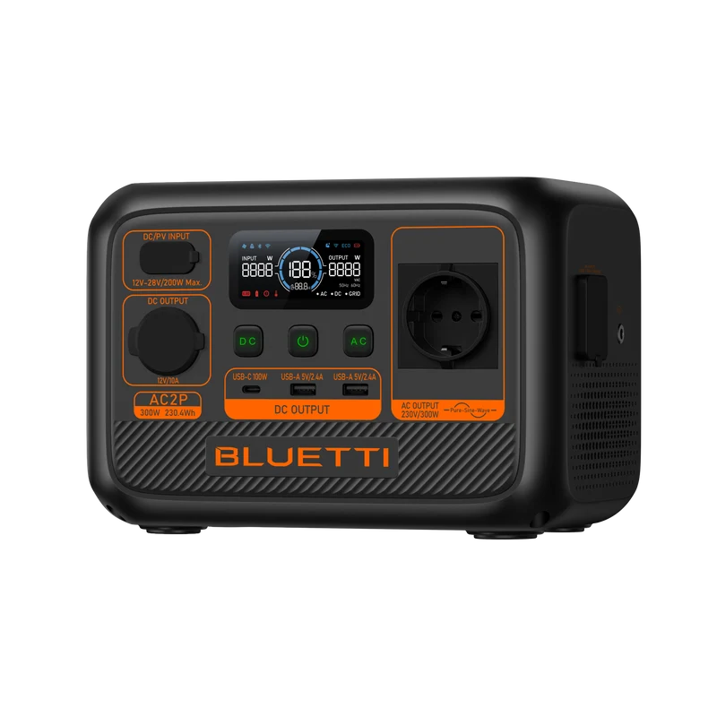 BLUETTI AC2P Station électrique portable | 300 W / 230,4 Wh