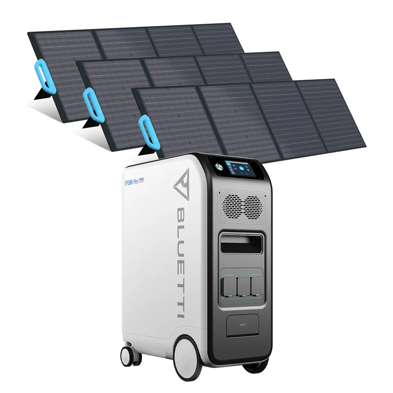 BLUETTI EP500Pro + 3*PV200 Groupe électrogène solaire