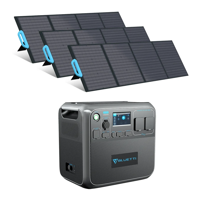 BLUETTI AC200P + 3*PV200 Groupe électrogène solaire