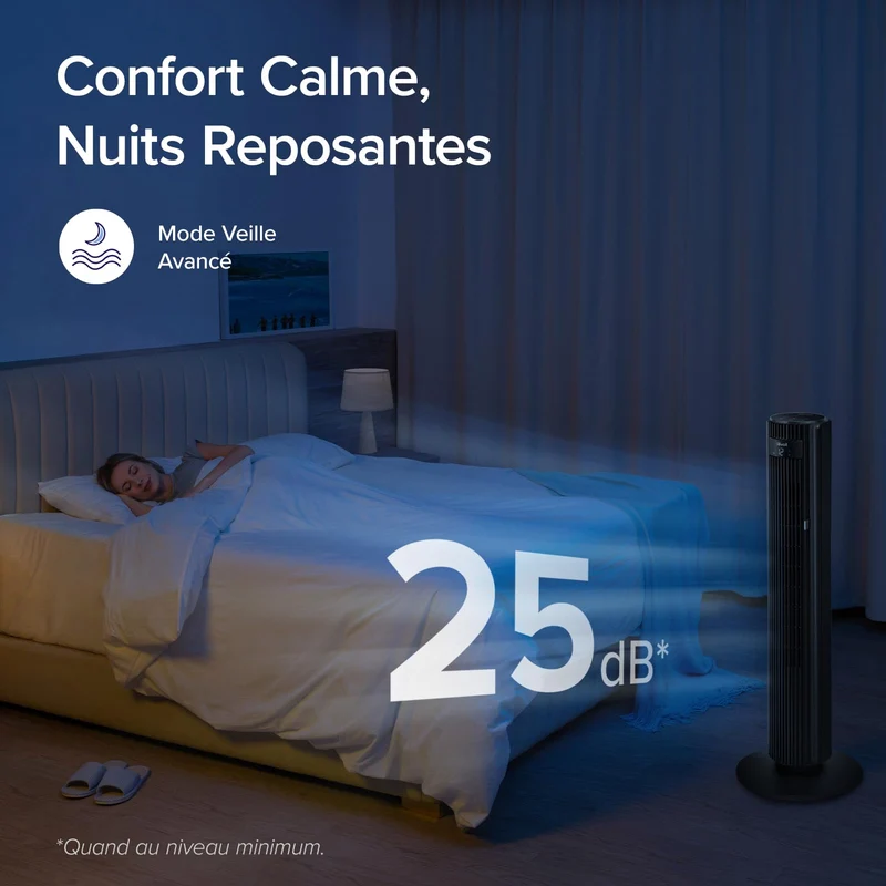 LEVOIT Ventilateur Colonne 42S DC WiFi Silencieux 25dB – Confort Intelligent
