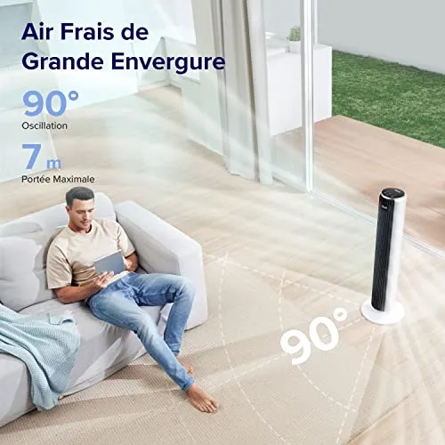 LEVOIT Ventilateur Colonne 36AC 23dB – Confort Nuit & Bureau
