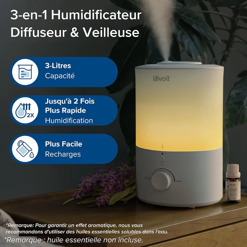 Humidificateur d’air à ultrasons Levoit Dual 150