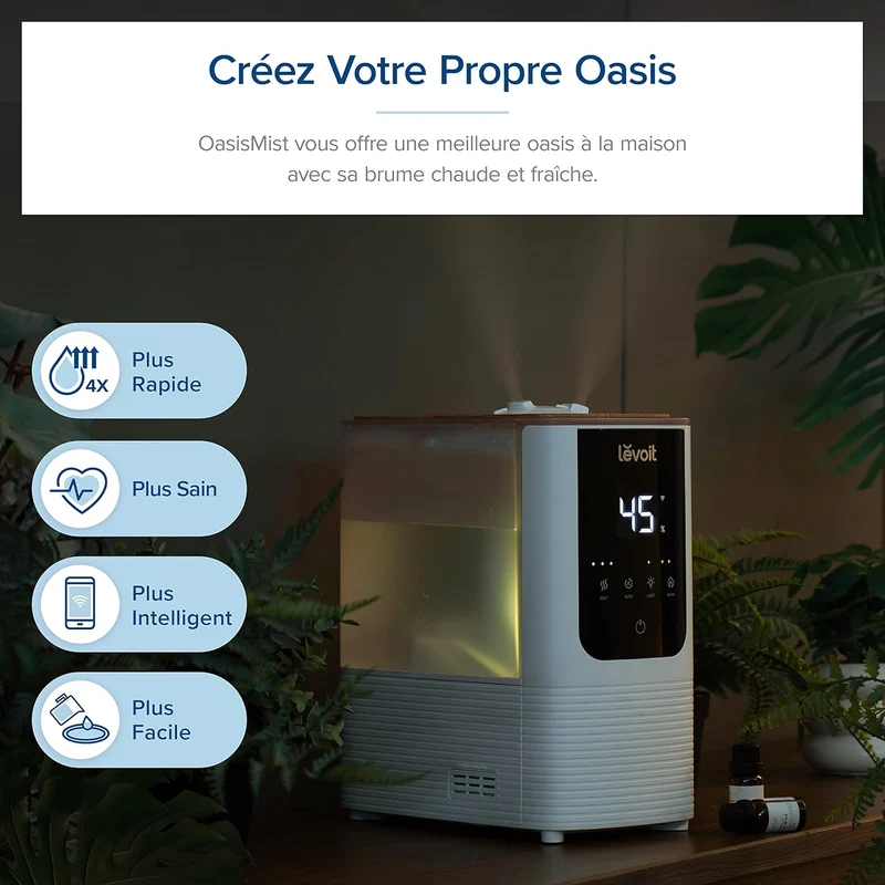 Levoit humidificateur d’air Oasismist 450S