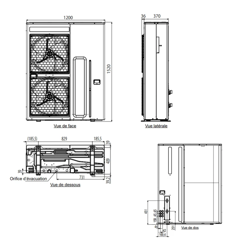 Pompe à chaleur air-eau Panasonic Aquarea Haute Performance R290 - 12 kW Monophasé série M