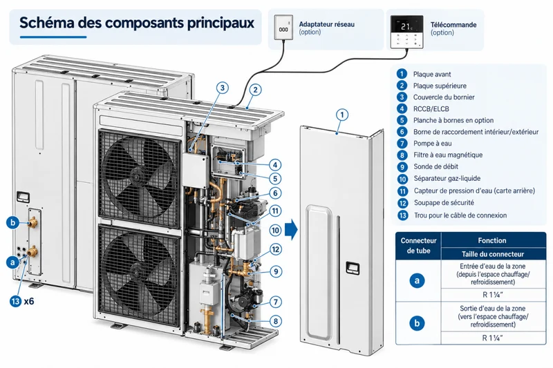Pompe à chaleur air-eau Panasonic Aquarea Haute Performance R290 - 12 kW Monophasé série M