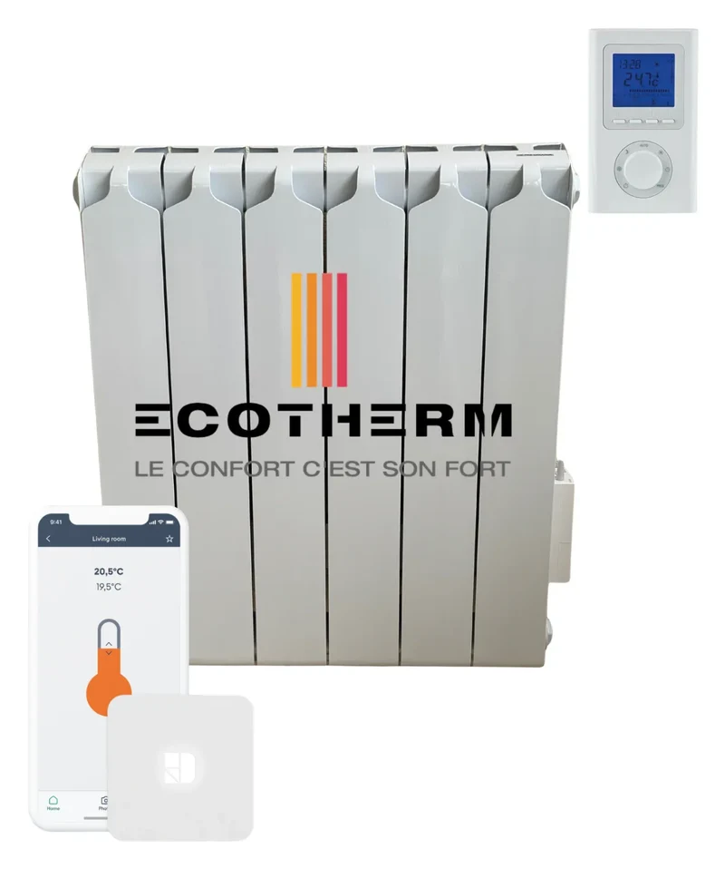 Radiateur ECOTHERM ECOBI — Double Inertie Sèche Bi-matière Connecté