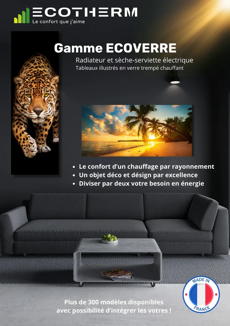 Radiateur Décoratif ECOVERRE — Verre Rayonnant Personnalisable | Ecotherm