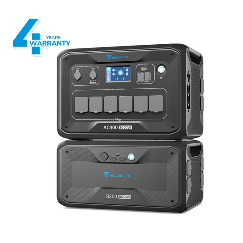 BLUETTI AC300 + B300 Batterie de secours domestique | 3000 W / 3072 Wh