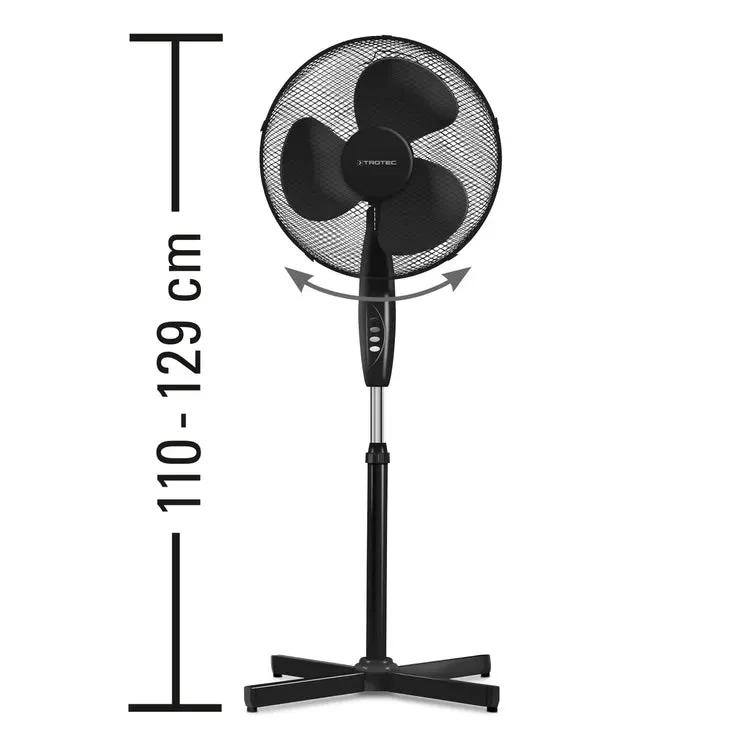 Ventilateur sur pied TVE 18 S avec oscillation à 90° | 50 W