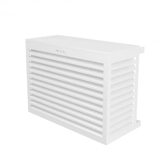 Cache climatiseur et pompe à chaleur Decoclim Alu taille S blanc RAL 9010