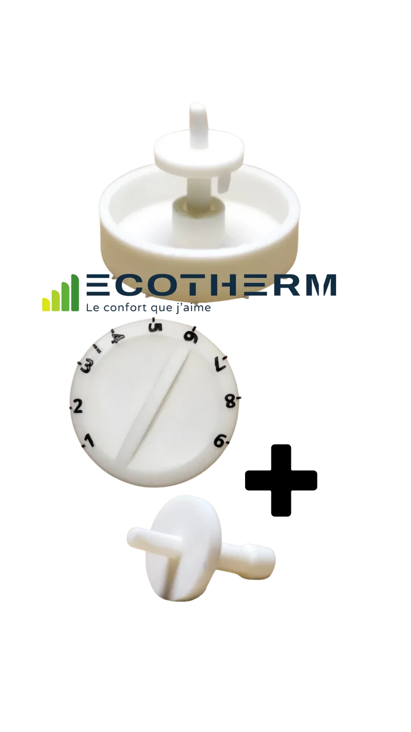 Molette de Température + Axe Thermostat Radiateur ECD | Ecotherm