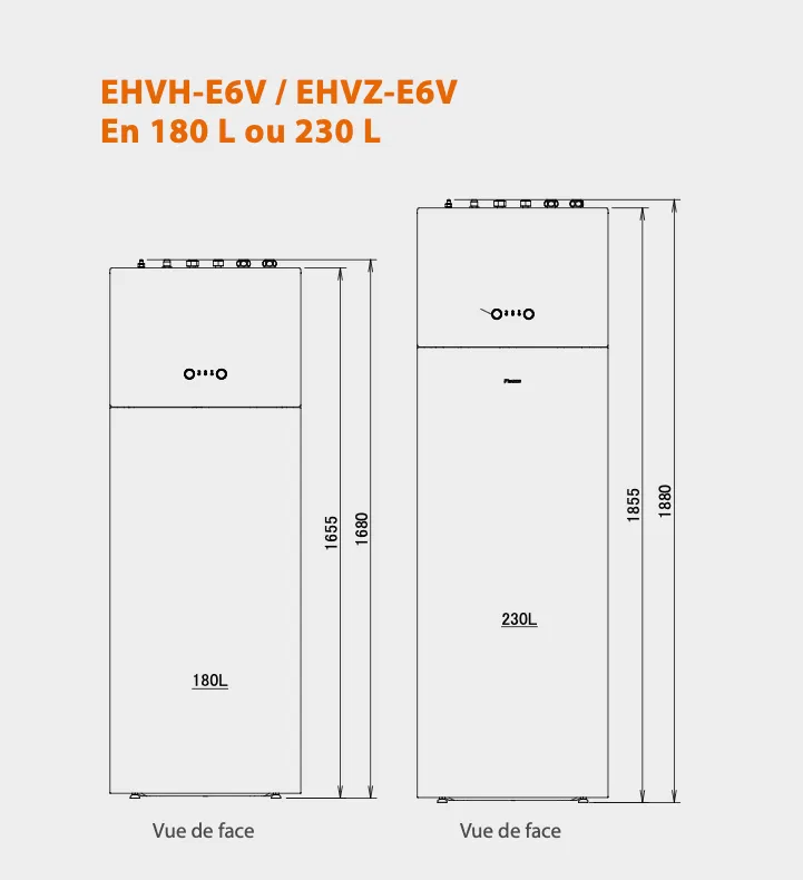 Pompe à chaleur air-eau Daikin Altherma 3 R F Taille 11 Triphasé - 1 zone - ECS 230L