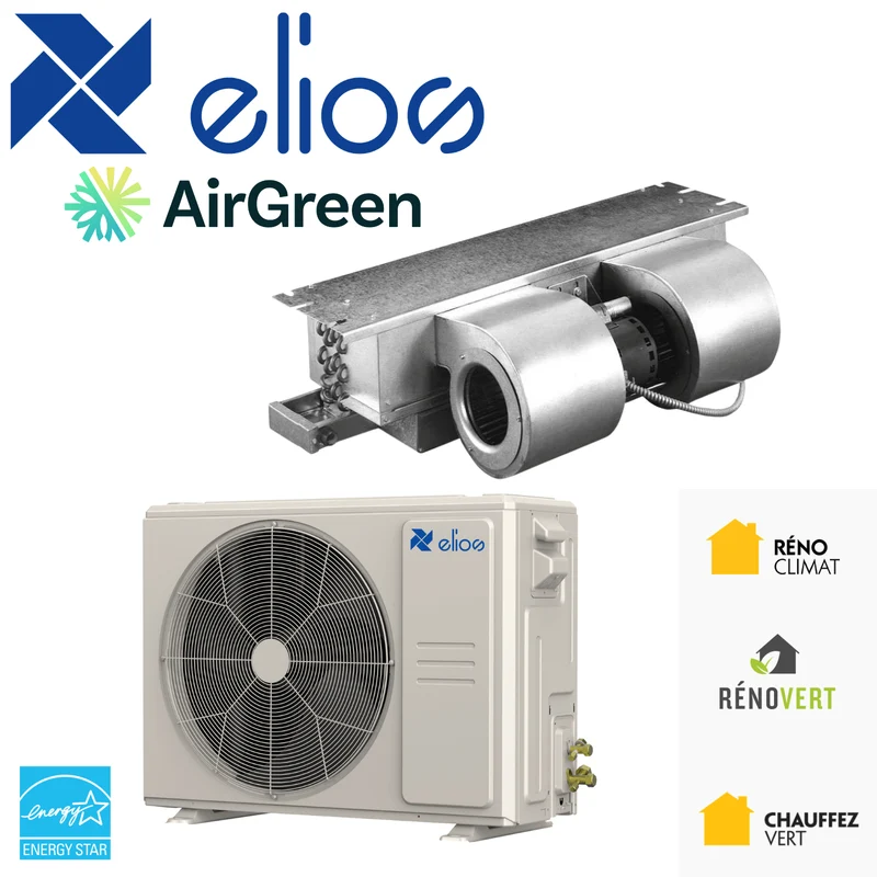 Ventilo-convecteur extra-plat (Pancake) de thermopompe ELIOS | 36 000 BTU