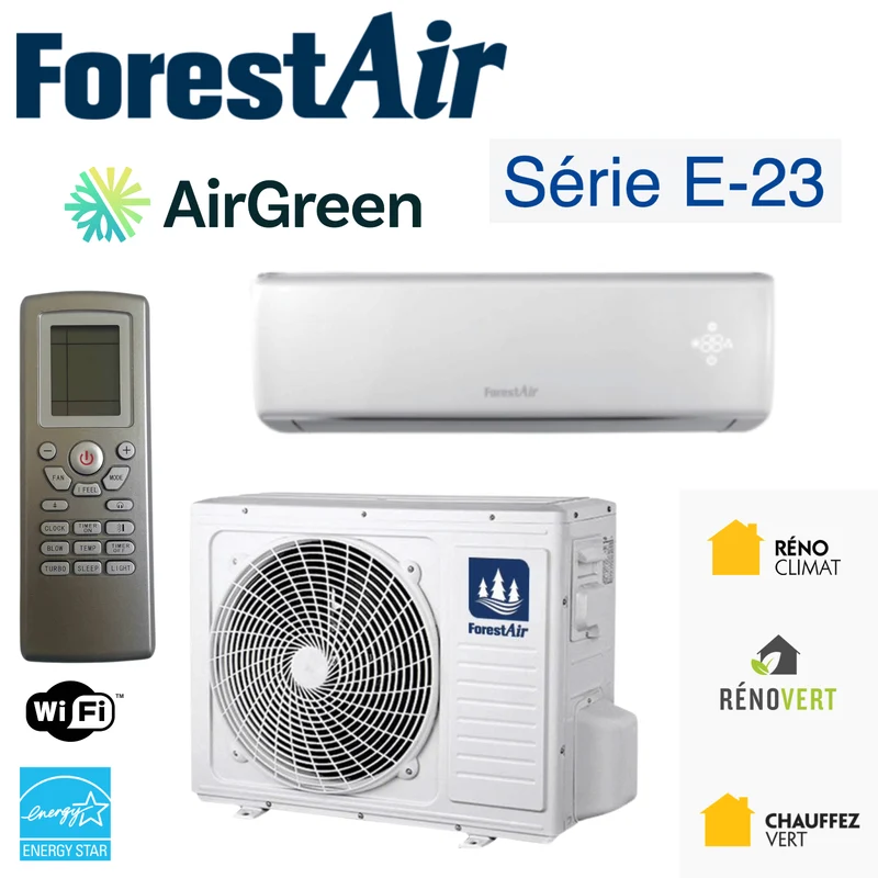Thermopompe FORESTAIR E-23 | 24 000 BTU | Installation Montréal & Montérégie