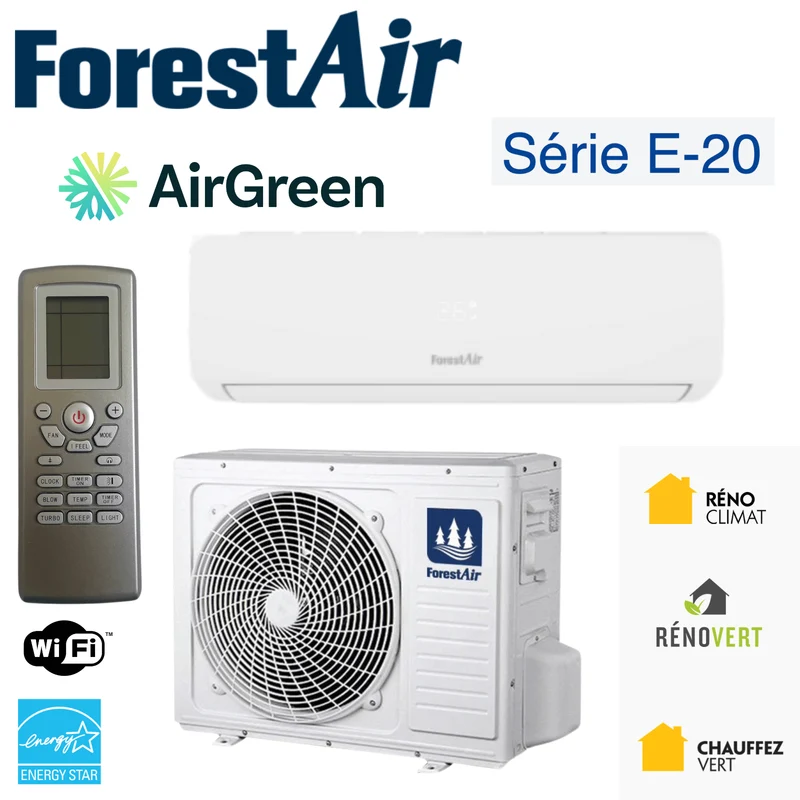 Thermopompe FORESTAIR E-20 | 12000 BTU 115V | Installation Grand Montréal & Montérégie