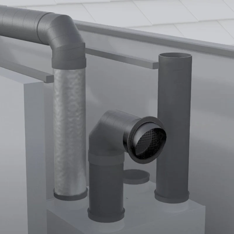 Terminal mural Aerfoam D160 mm pour chauffe-eaux thermodynamiques