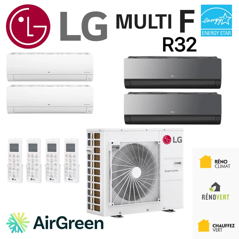 Thermopompe 4-Zone LG MULTI F R32 | Compresseur 30000 BTU