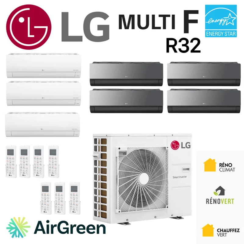 Thermopompe 7-Zone LG MULTI F R32 | Compresseur 48000 BTU