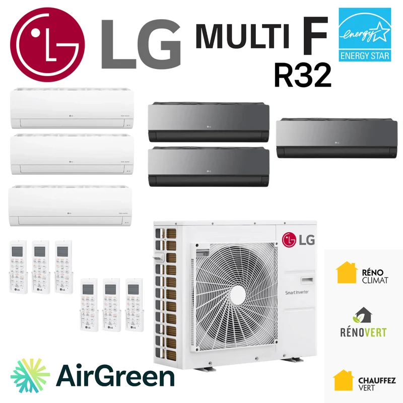 Thermopompe 6-Zone LG MULTI F R32 | Compresseur 48000 BTU