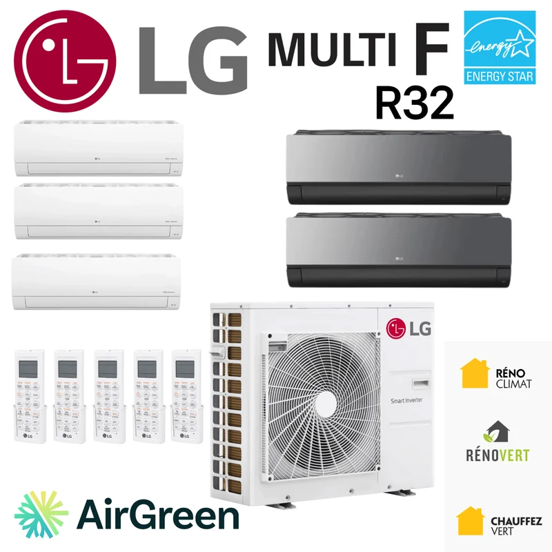 Thermopompe 5-Zone LG MULTI F R32 | Compresseur 48000 BTU