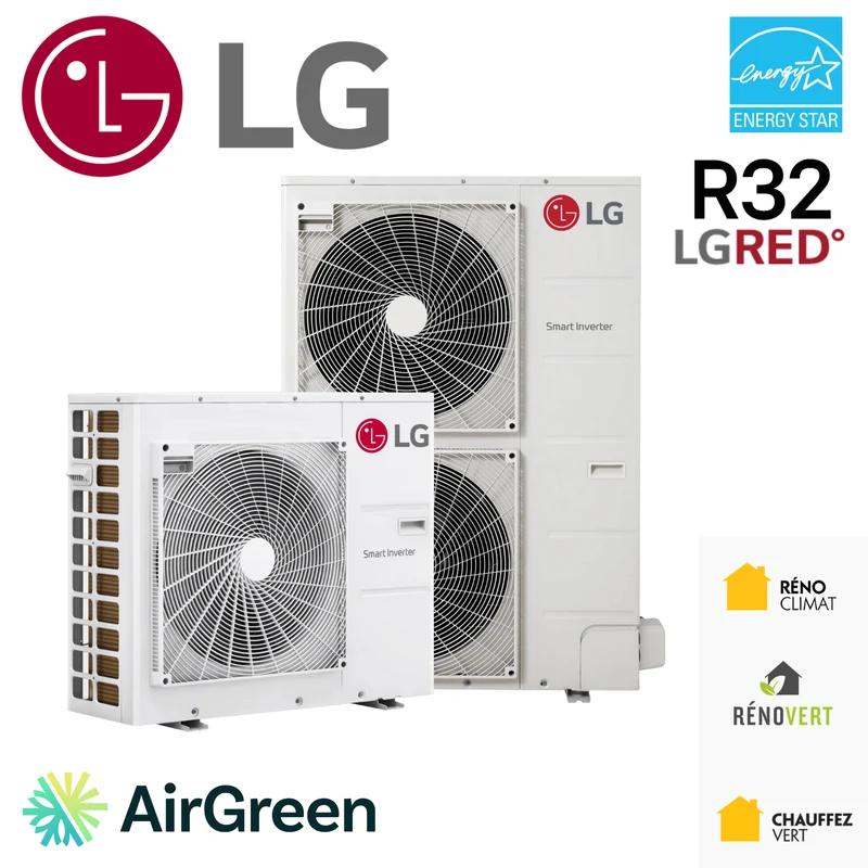 Thermopompe Centrale LG LGRED R32 | 2 Tonnes - 24 000 BTU