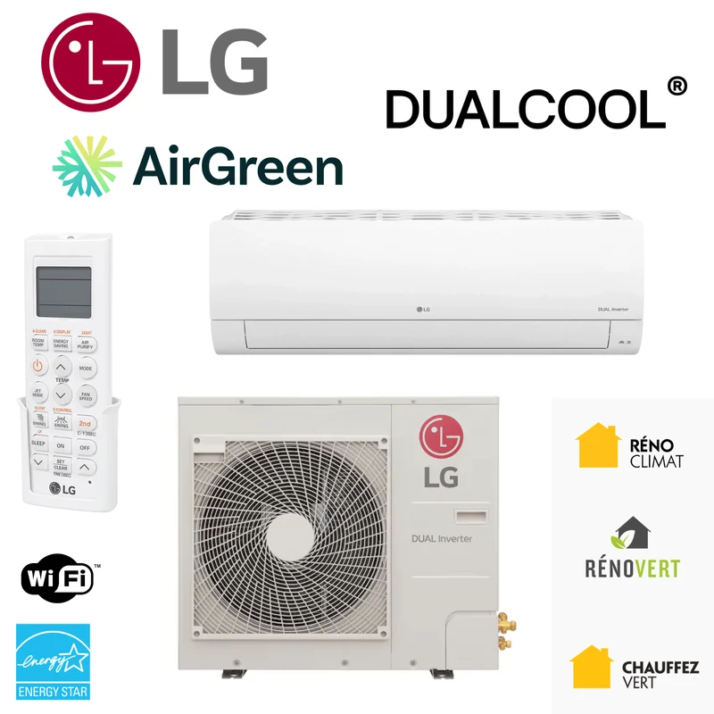 Thermopompe LG DUALCOOL R32 | 18000 BTU | Laval