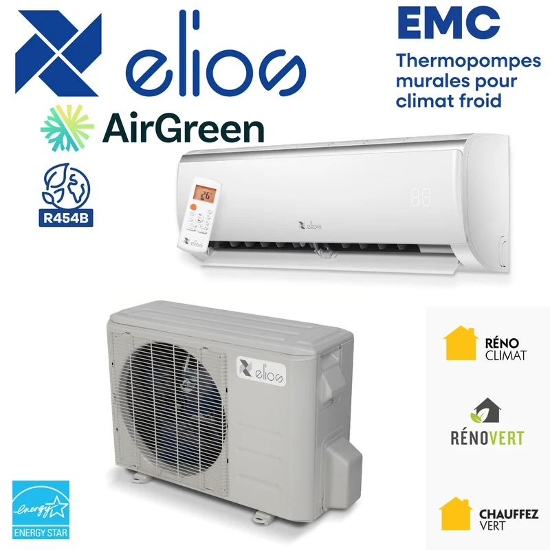 Thermopompe Murale ELIOS EMC | 24 000 BTU - R454B | Rive Nord