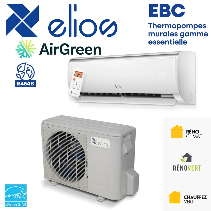 Climatiseur Thermopompe ELIOS EBC | 12 000 BTU - R454B | Laval