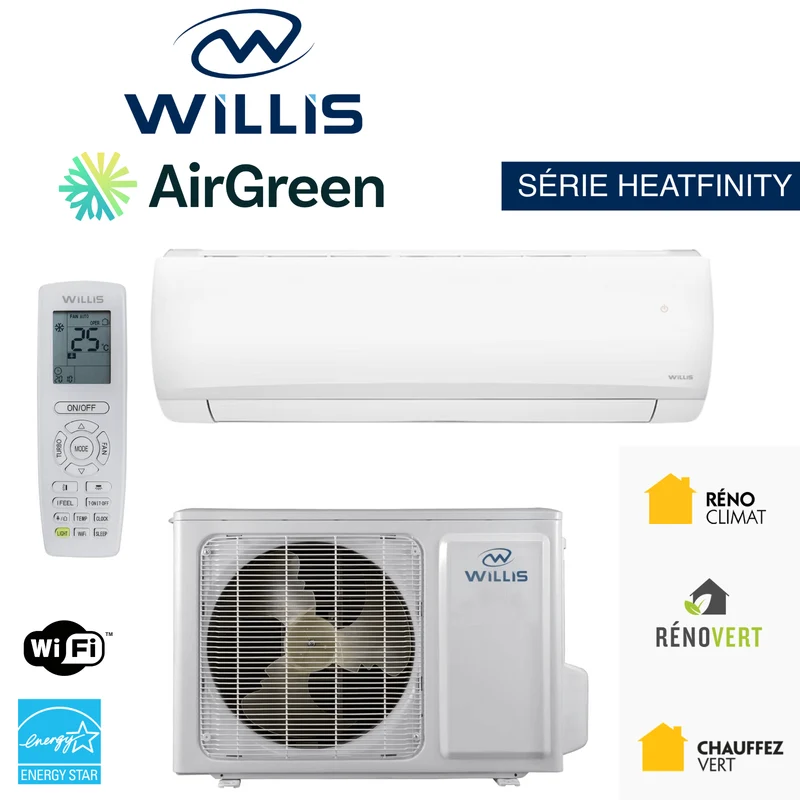Mini Split WILLIS HEATFINITY | 9 000 BTU | Laval, Montréal