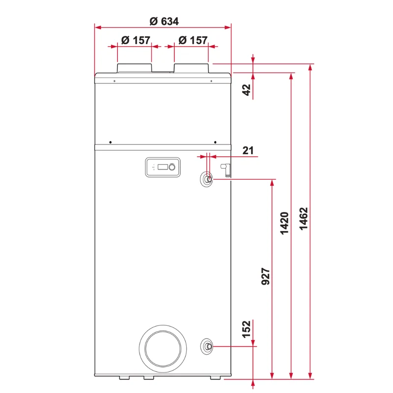 Chauffe-eau thermodynamique au sol Saunier Duval Magna Aqua 200/3