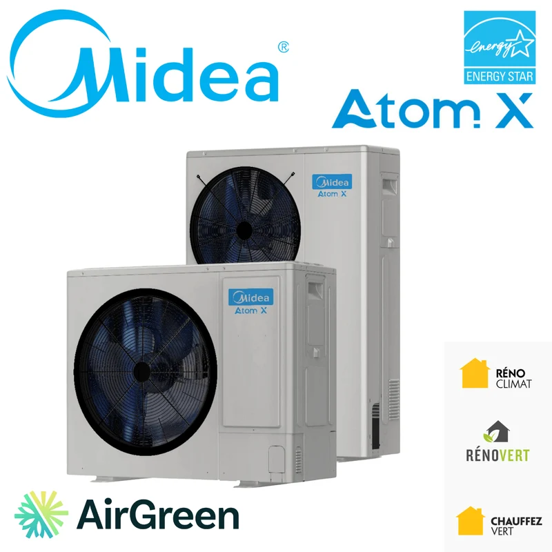 Thermopompe Centrale MIDEA ATOM X | 2.5 Tonnes | Montréal, Laval, Rive Sud & Nord
