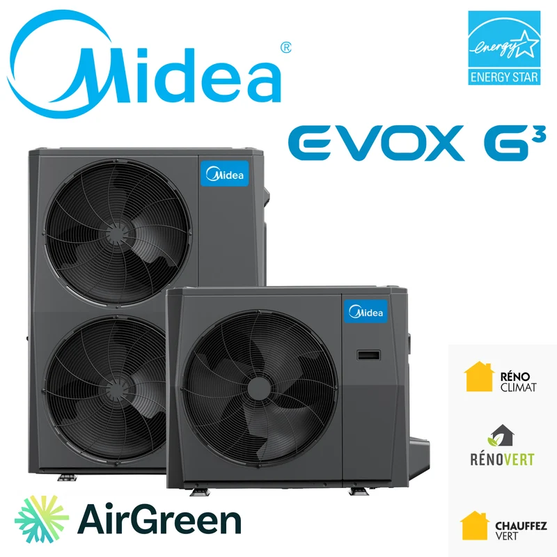 Thermopompe Centrale MIDEA EVOX G3 | 3 Tonnes | Montréal, Laval, Rive Sud, Rive Nord