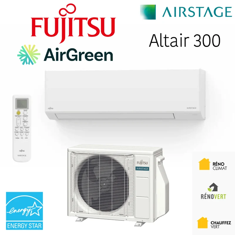 Mini Split FUJITSU ALTAIR 300 | 12 000 BTU | Montréal, Laval, Rive Sud, Nord