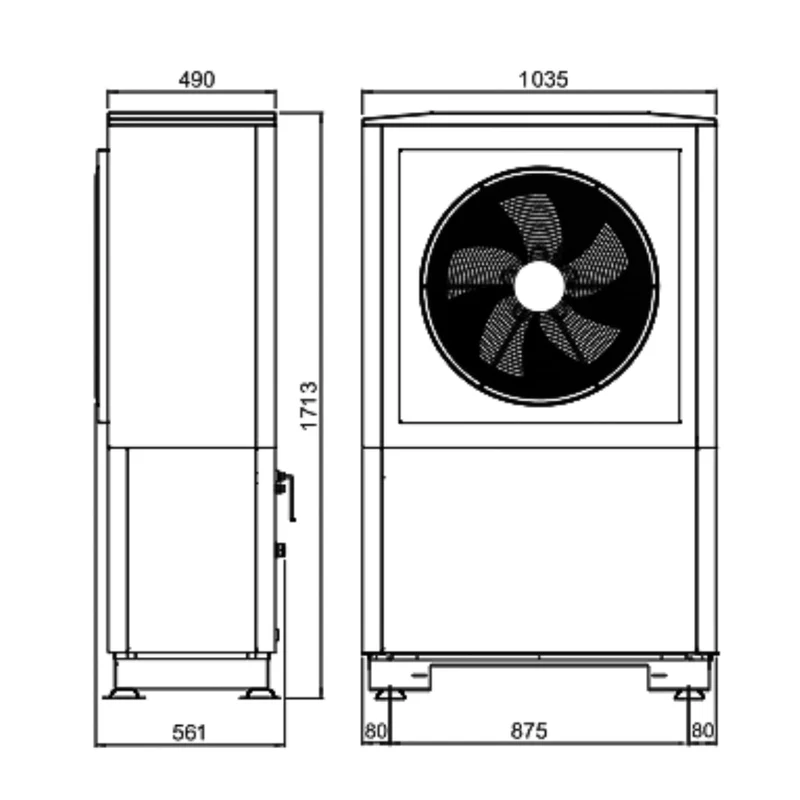 Pompe à chaleur air-eau Intuis HRC70 Premium+ 25 kW Triphasé