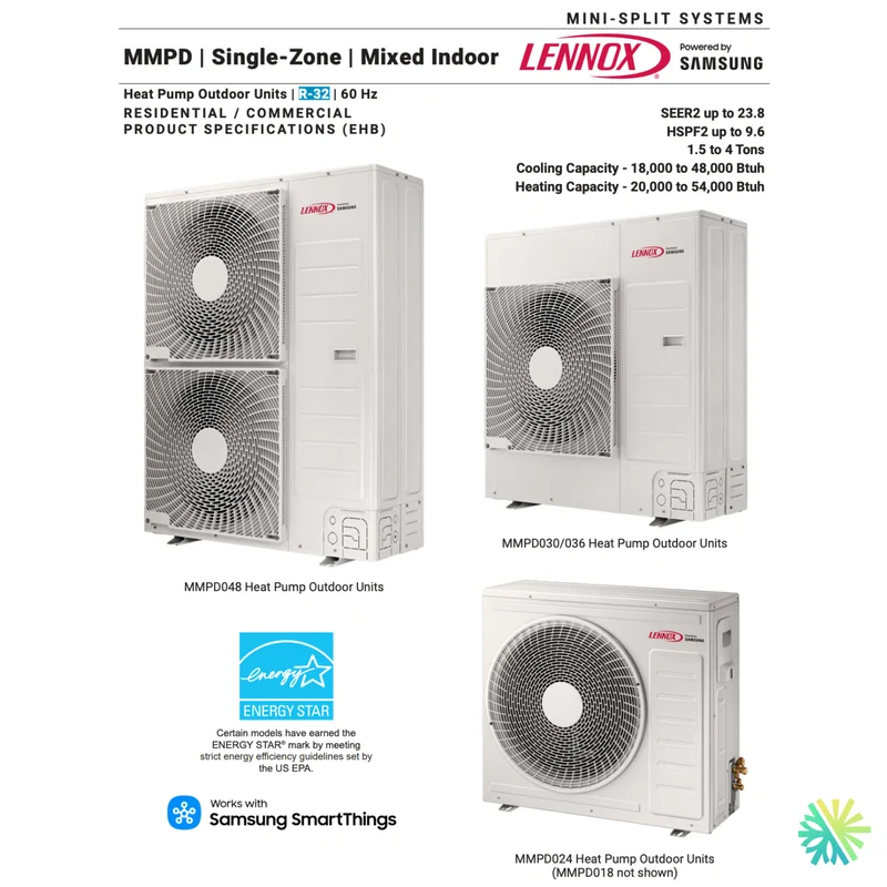 Thermopompe Centrale LENNOX MMPD | 30000 BTU | Pièces par Samsung