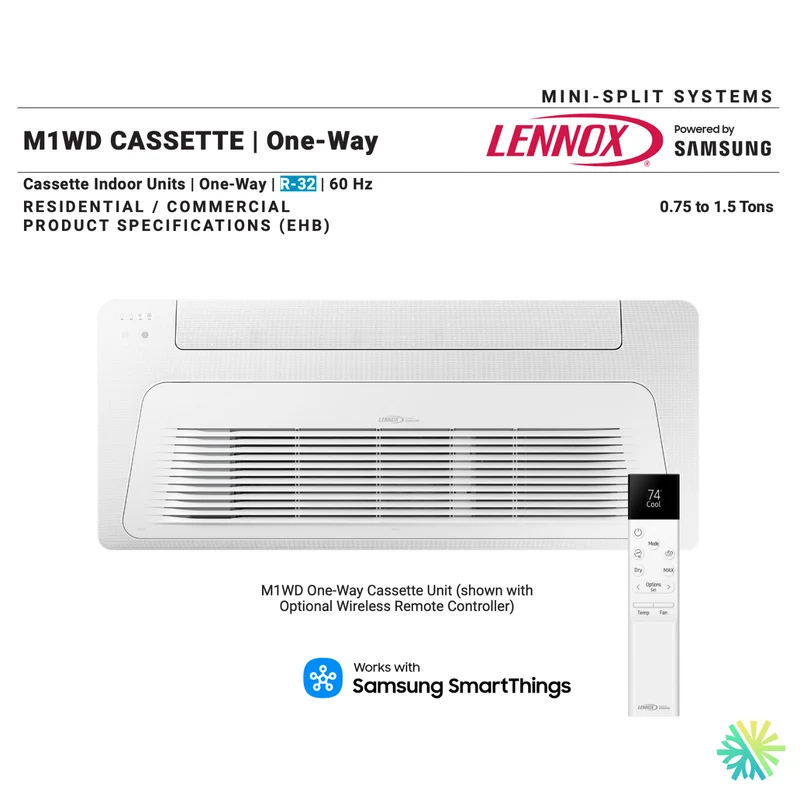 Cassettte Unidirectionnelle LENNOX M1WD 18000 BTU | Pièces par Samsung