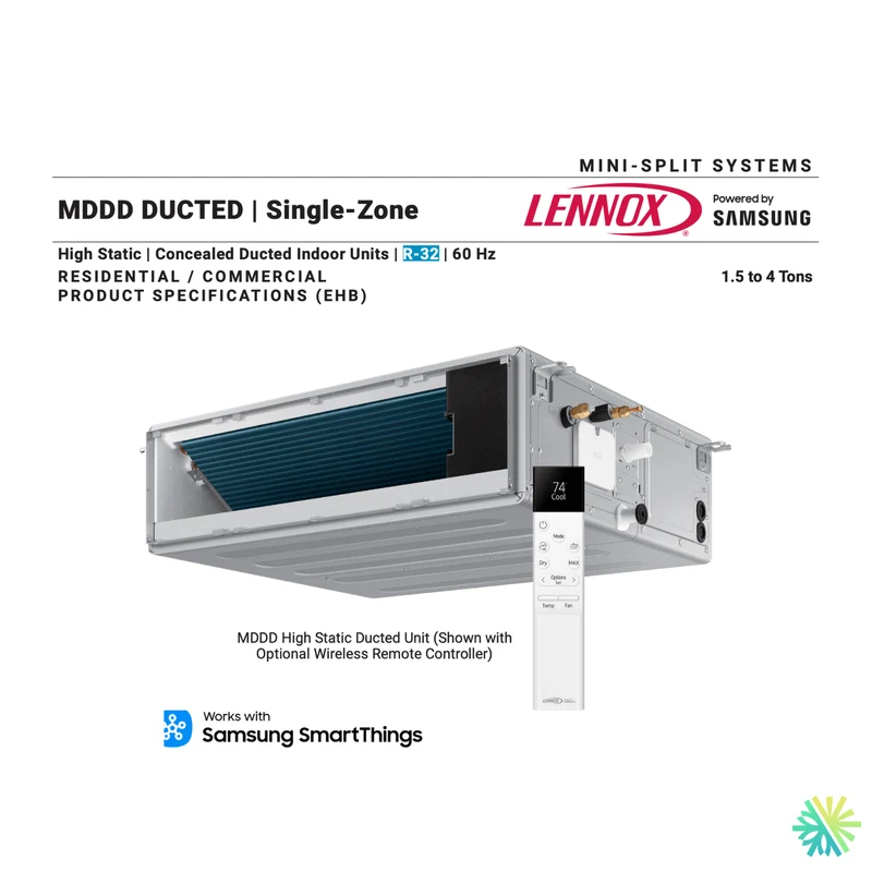 Conduit Gainable LENNOX MDDD | 36000 BTU | Pièces par Samsung