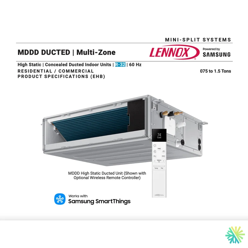Thermopompe Gainable LENNOX MDDD | 12000 BTU | Pièces par Samsung