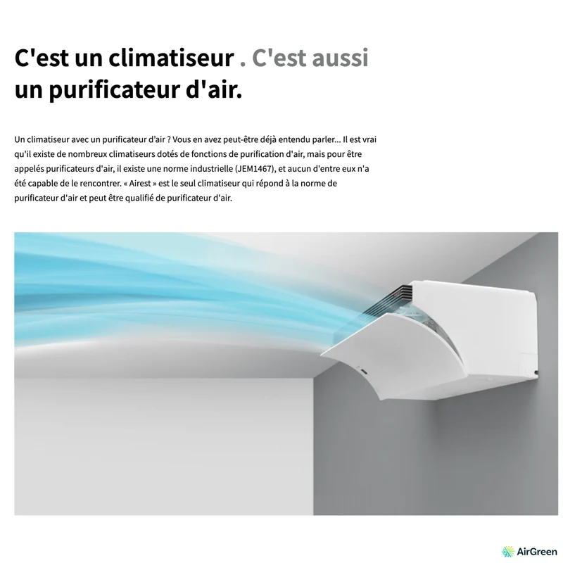 Thermopompe Murale SHARP CPU Airest | 12 000 BTU | Montréal, Laval, Rive Sud & Rive Nord