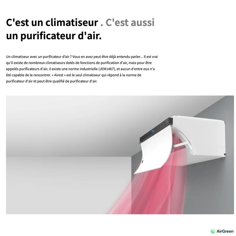 Thermopompe Murale SHARP CPU Airest | 12 000 BTU | Montréal, Laval, Rive Sud & Rive Nord