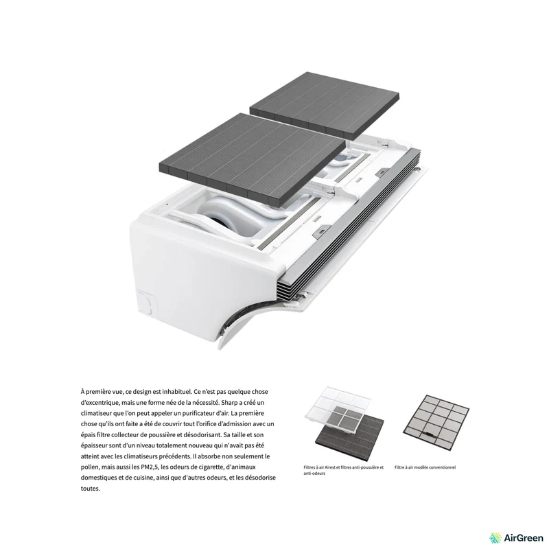 Thermopompe Murale SHARP CPU Airest | 12 000 BTU | Montréal, Laval, Rive Sud & Rive Nord