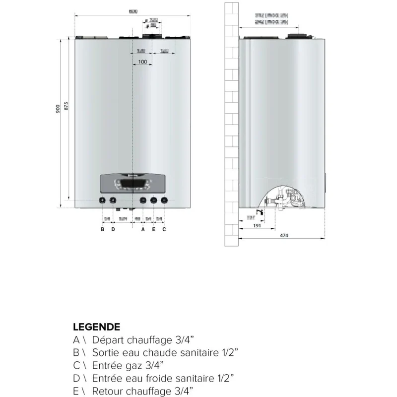 Chaudière à condensation CLAS B ONE MAX 25 kW
