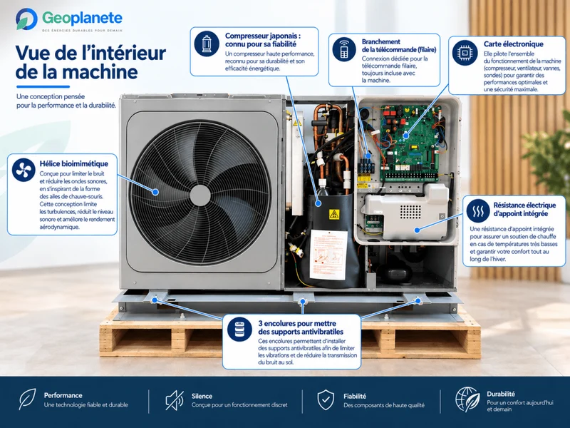 Pompe à chaleur air-eau Airwell WELLEA M HT R290 - 14 kW Triphasé