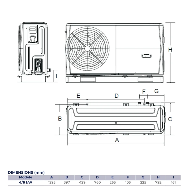 Pompe à chaleur air-eau Airwell WELLEA M HT R290 - 4 kW Monophasé