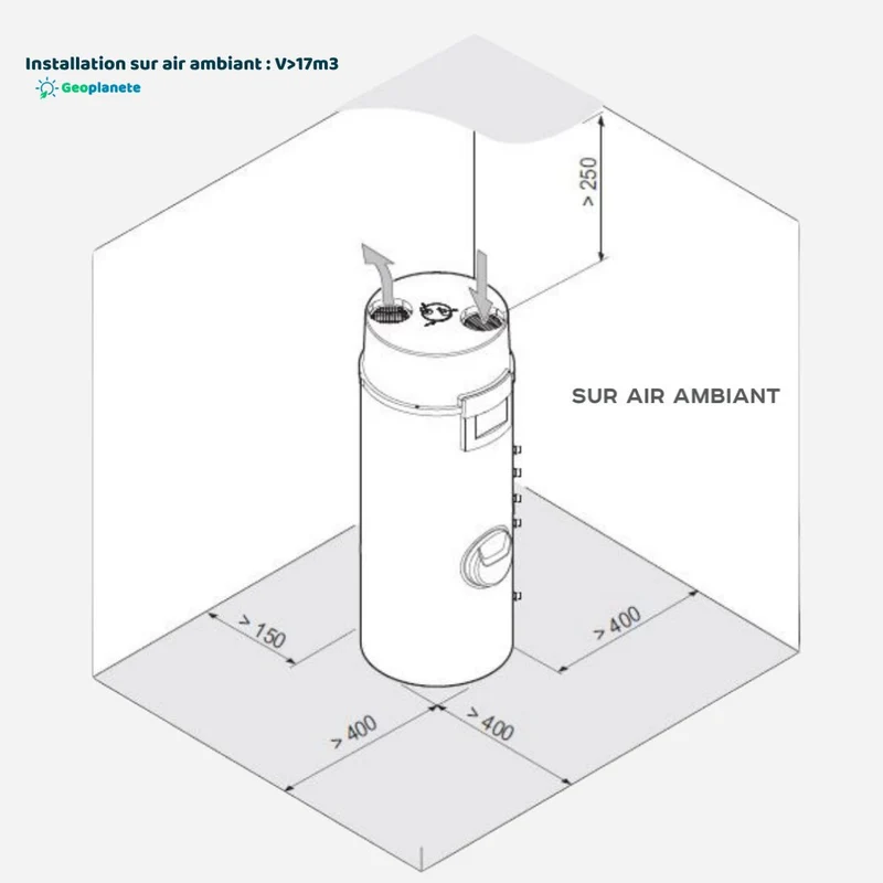 Chauffe-eau thermodynamique au sol De Dietrich Elensio 250 L