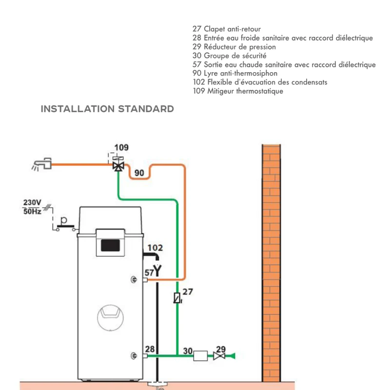 Chauffe-eau thermodynamique au sol De Dietrich Elensio 200 L