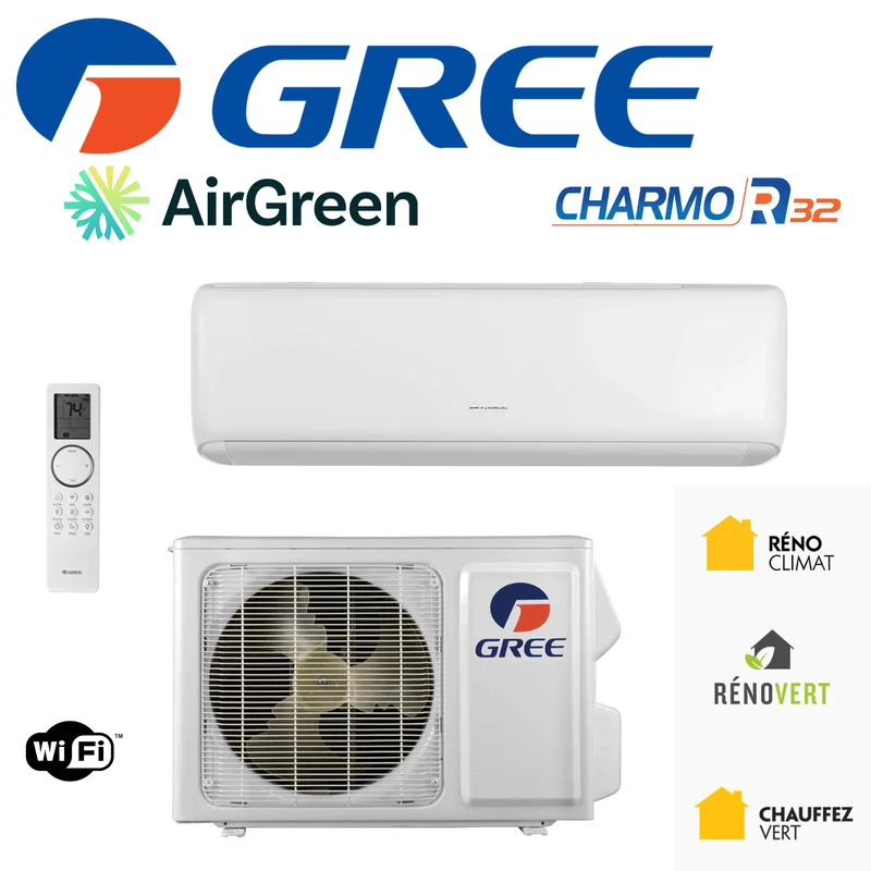 Thermopompe Murale Gree Charmo R32 | 36 000 BTU | Montréal, Laval, Longueuil, Rive Sud & Rive Nord