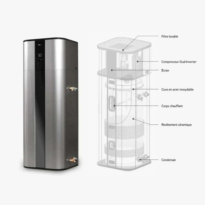 WH27S.F5 - 270 L Chauffe-eau thermodynamique LG - Connecté