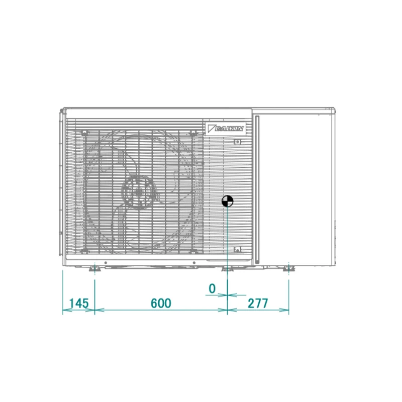 Pompe à chaleur air-eau Daikin Altherma 3 M Taille 8 - Réversible 60 °C Monophasé avec résistance 3 kW