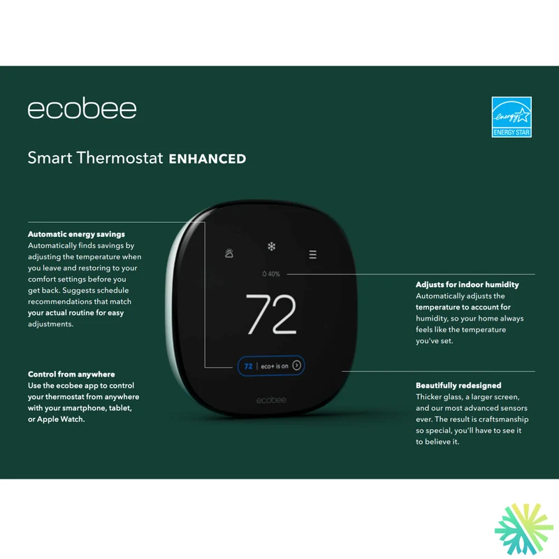 Thermostat ECOBEE ENHANCED | Montréal, Laval, Longueuil, Rive Sud & Rive Nord